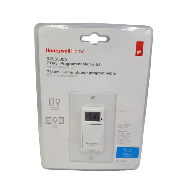 Honeywell Home 7-Day Programmable Switch In-wall Timer RPLS530A1038 - Picture 7 of 12